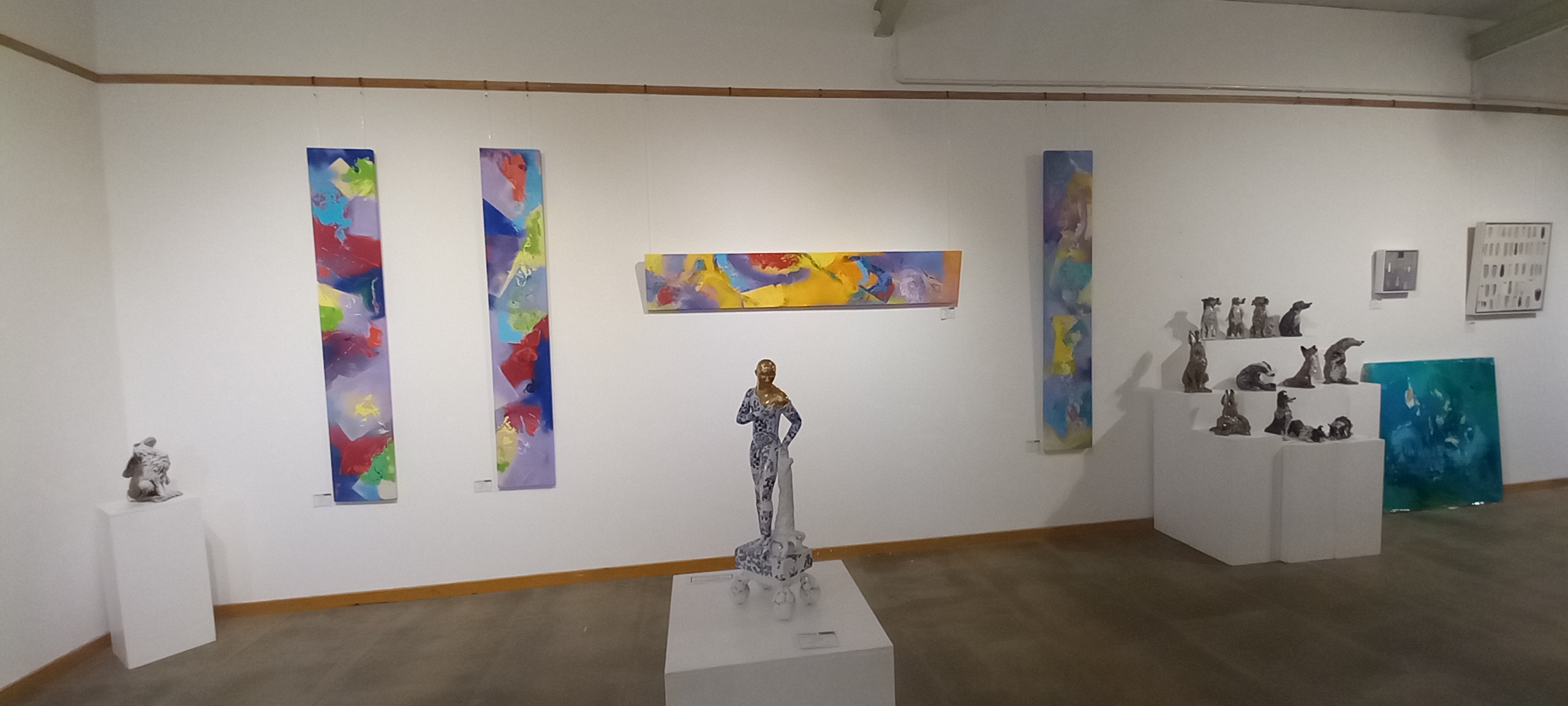 2022 Exhibition of long paintings at the Greenstage Gallery by Stella Hidden