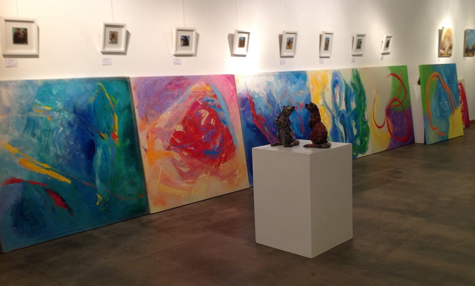 Stella Hidden's work in exhibition, The Greenstage, Worcestershire