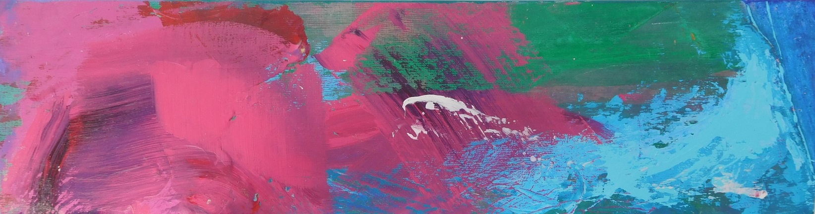 Colorful acrylic abstract painting 'Time After Time' by UK artist Stella Hidden