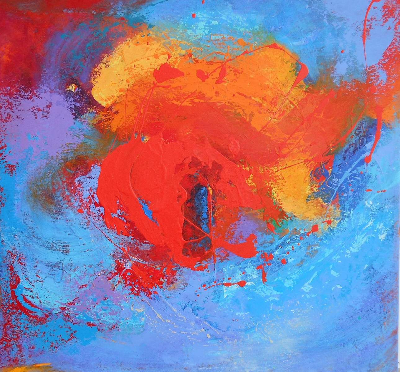 Stella Hidden's colorful acrylic abstract painting 'Inner Sound'